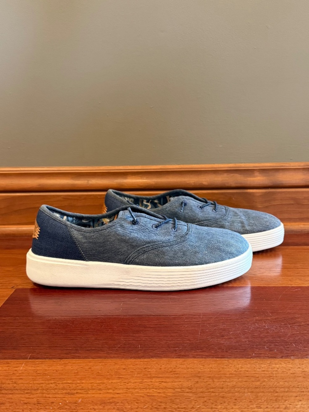 Hey Dude Men's Conway Craft Linen Blue Sneaker, Neutral, Size 8